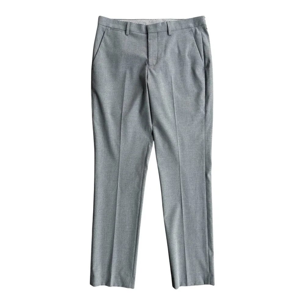 express grey dress pants Trousers Mens Slim Fit Stretch Wrinkle Resistant 30x32 Indianwear Bridalwear Asianwear Designerwear Pakistaniwear in BROMLEY